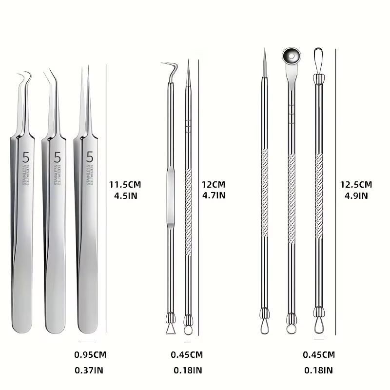8 Pcs Blackhead Remover Kit –  - огляд і ціна Luxury Skincare Acne
